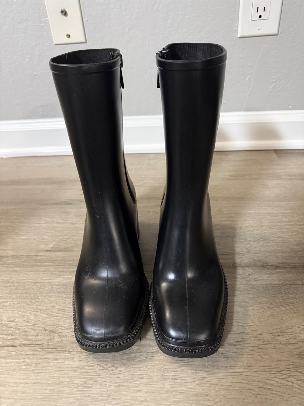 INC International Concepts Black Tall Rain Boots